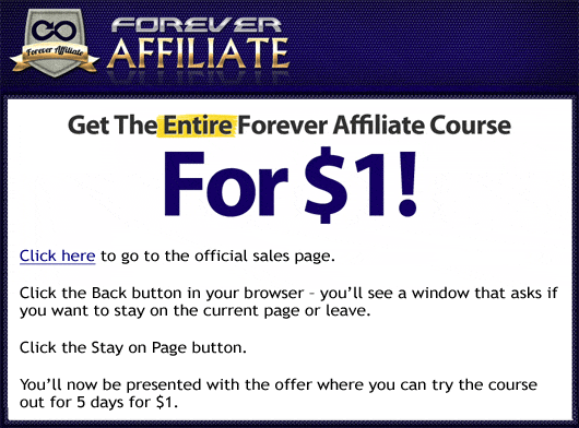 Forever Affiliate $1 Trial