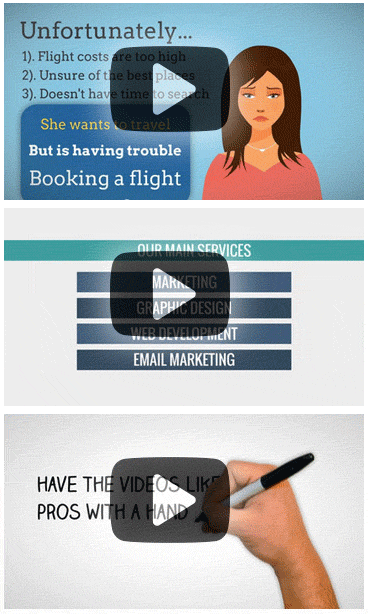 Example videos created by VideoMarketingFX
