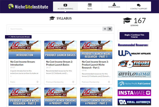 My NicheSiteInstitute Membership Site