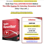 SpinRewriter Black Friday Deal