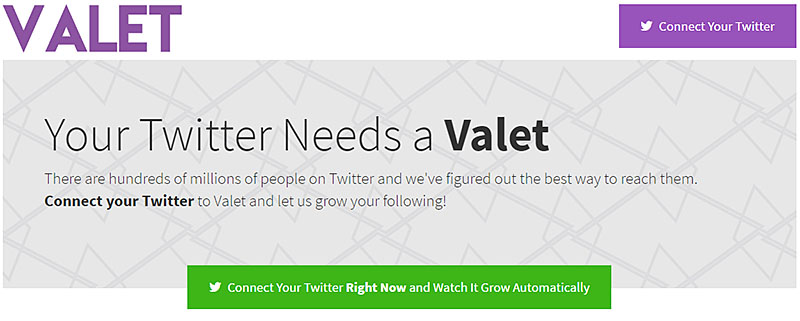 Valet Builds Your Twitter Followers