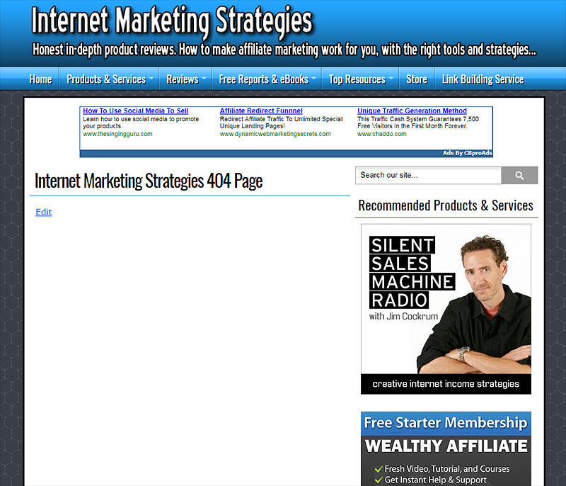 Internet Marketing Strategies Revised 404 Page