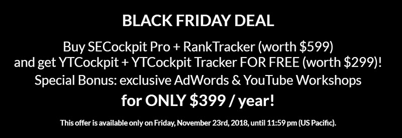 Black Friday Deals - SECockpit 2