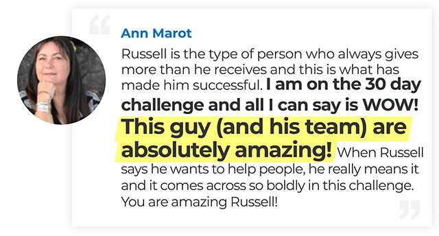 One Funnel Away Testimonial from Ann Marot