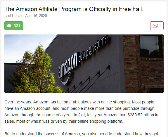 Amazon Associates Update