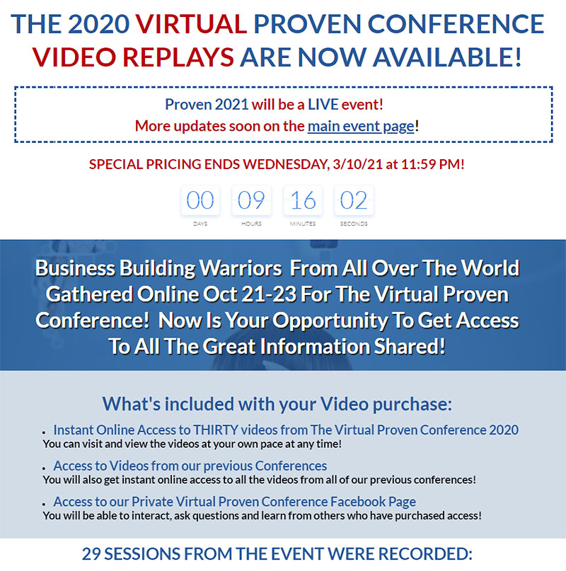The Proven Conference Videos Discount Deal