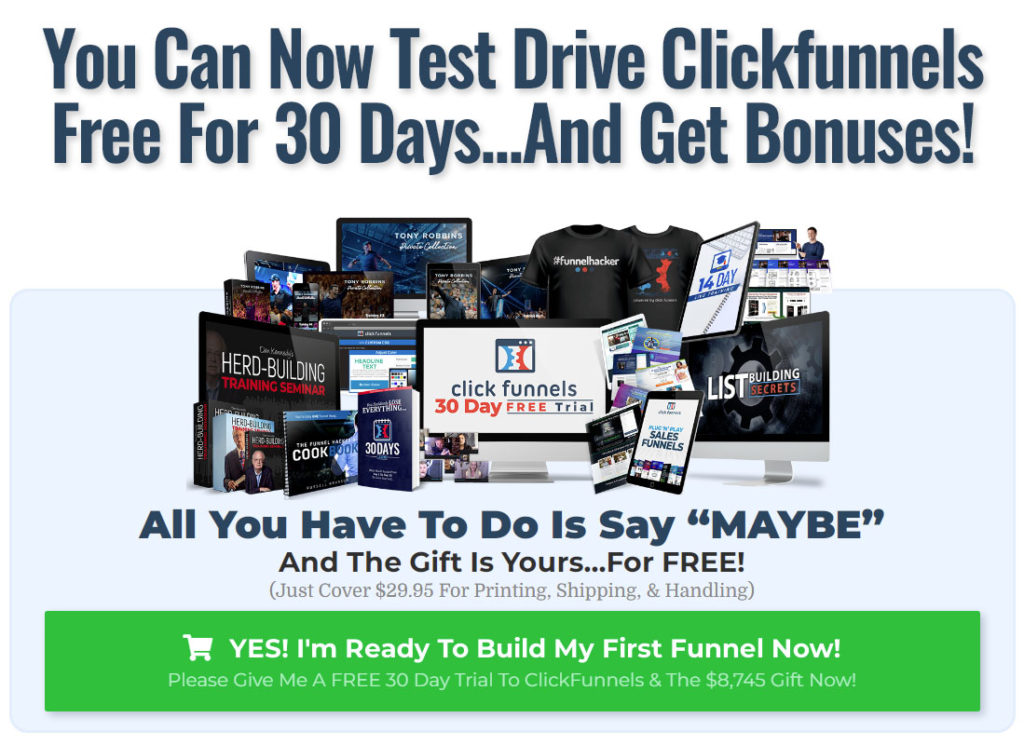 You Can Now Test Drive Clickfunnels Free For 30 Days